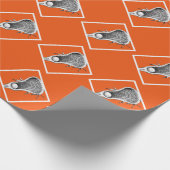 Lacrosse Orange Geschenkpapier (Ecke)
