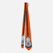 Lacrosse Orange Neck Tie Krawatte (Rückseite)