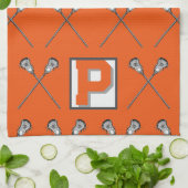 Lacrosse Orange Sporttuch Geschirrtuch (Gefaltet)