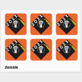 Lacrosse Orange Team Senior Night Square Sticker (Blatt)