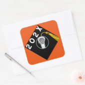 Lacrosse Orange Team Senior Night Square Sticker (Umschlag)