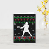 Lacrosse Pajama Ugly Weihnachtsgeschenk Sport Lieb Karte (Gelbe Blume)