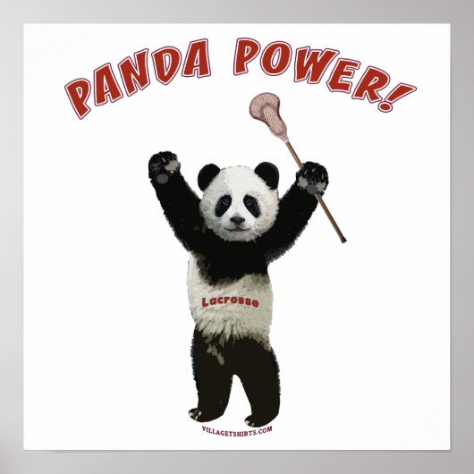 Lacrosse Panda Power Poster (Vorne)