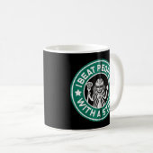 Lacrosse Parody Lax Ich schlage Leute mit einem St Kaffeetasse (VorderseiteRechts)