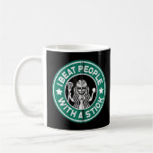 Lacrosse Parody Lax Ich schlage Leute mit einem St Kaffeetasse (Links)