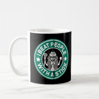 Lacrosse Parody Lax Ich schlage Leute mit einem St Kaffeetasse