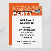 Lacrosse-Party Einladung (Vorne/Hinten)