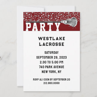 Lacrosse-Party Einladung
