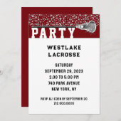 Lacrosse-Party Einladung (Vorne/Hinten)