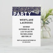 Lacrosse-Party Einladung (Stehend Vorderseite)
