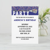 Lacrosse-Party Einladung (Stehend Vorderseite)