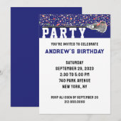 Lacrosse-Party Einladung (Vorne/Hinten)