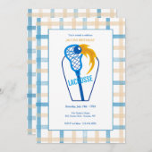 Lacrosse-Party Einladungen (Vorne/Hinten)