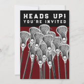 Lacrosse-Party Einladungen (Vorderseite)