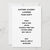 Lacrosse-Party Einladungen (Rückseite)