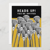 Lacrosse-Party Einladungen (Vorne/Hinten)