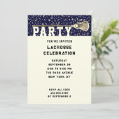 Lacrosse-Party Einladungen (Stehend Vorderseite)