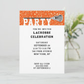 Lacrosse-Party Einladungen (Stehend Vorderseite)