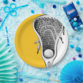 Lacrosse Party Gelb Pappteller (Party)