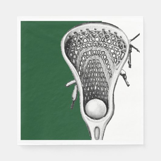 Lacrosse Party Green Serviette (Vorderseite)