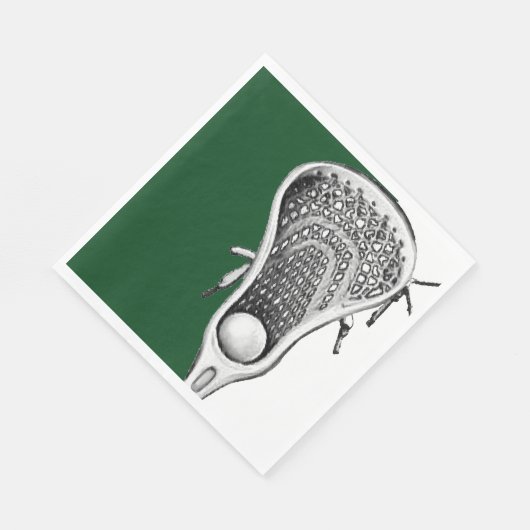 Lacrosse Party Green Serviette (Ecke)
