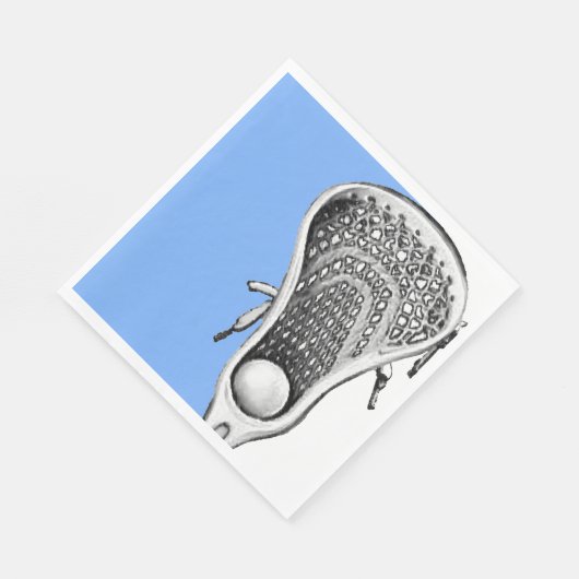 Lacrosse Party Light Blue Serviette (Ecke)