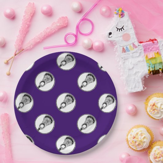 Lacrosse Party Lila Pappteller (Party)