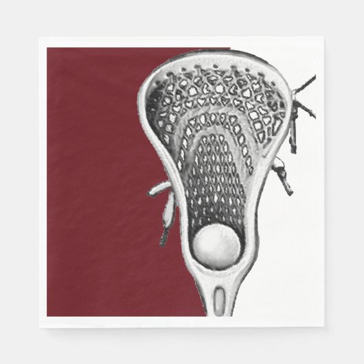 Lacrosse Party Maroon Serviette (Vorderseite)