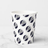 Lacrosse Party Navy Blue Pappbecher (Rückseite)