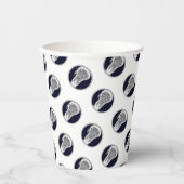 Lacrosse Party Navy Blue Pappbecher (Vorderseite)