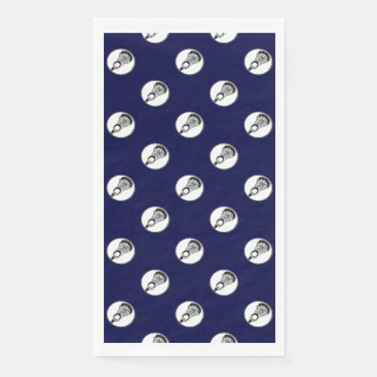 Lacrosse Party Navy Blue Serviette (Vorderseite)