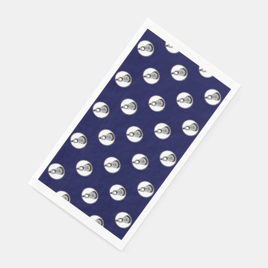 Lacrosse Party Navy Blue Serviette (Ecke)