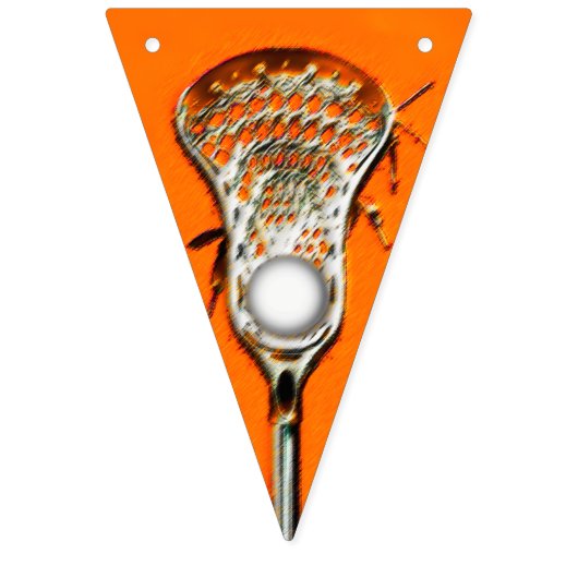 Lacrosse Party Orange Wimpelkette (Erste Fahne)