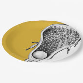 Lacrosse Party Pappteller (Schrägansicht)