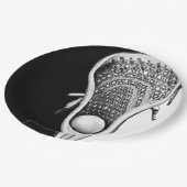 Lacrosse Party Pappteller (Schrägansicht)