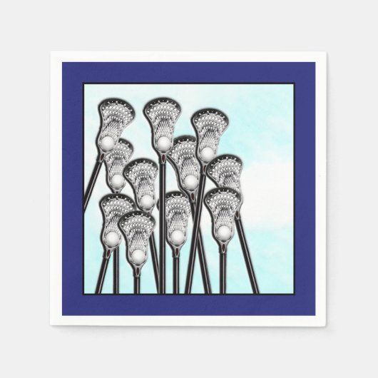 Lacrosse Party Serviette (Vorderseite)