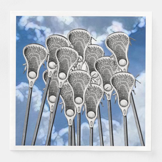 Lacrosse Party Serviette (Vorderseite)