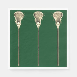 Lacrosse Party Team Green Serviette