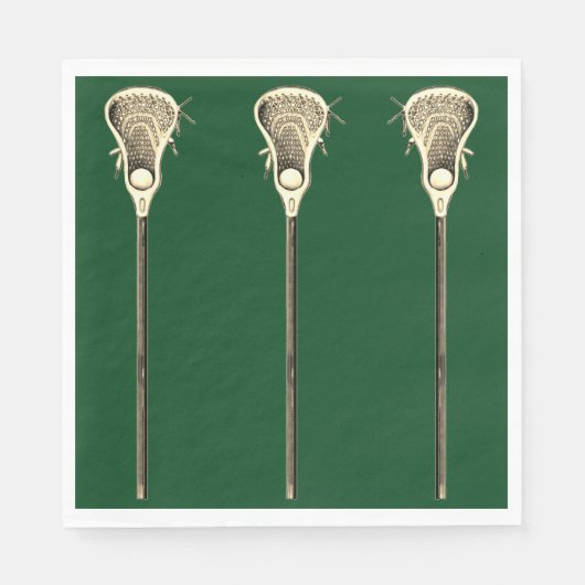 Lacrosse Party Team Green Serviette (Vorderseite)
