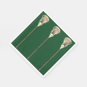 Lacrosse Party Team Green Serviette (Ecke)