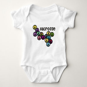 Lacrosse Peace Signs gefüllt Baby Strampler