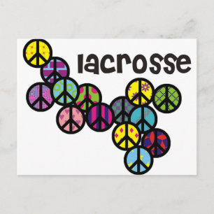 Lacrosse Peace Signs gefüllt Postkarte