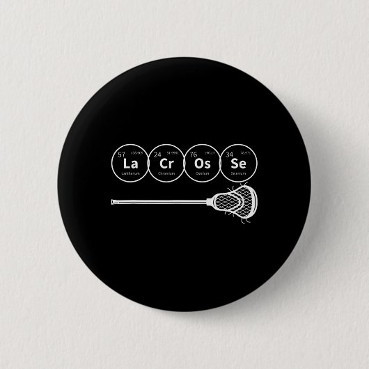 Lacrosse Periodic Table of Elements Chemistry Gift Button (Vorderseite)