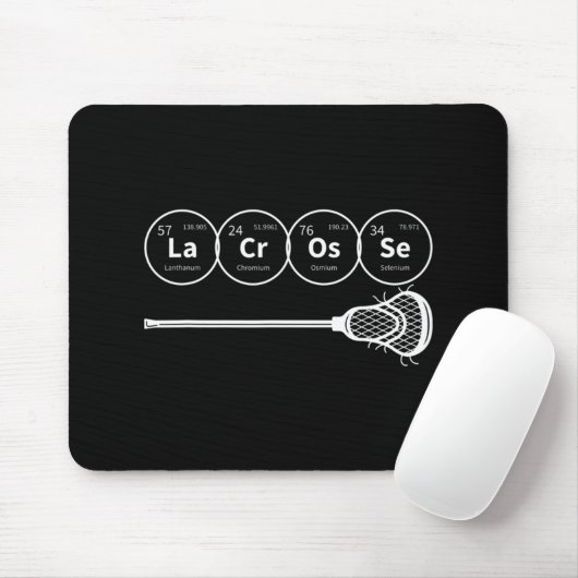 Lacrosse Periodic Table of Elements Chemistry Gift Mousepad (Mit Mouse)
