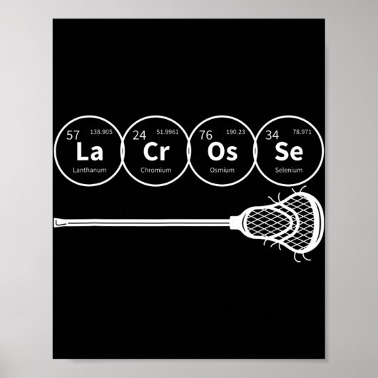 Lacrosse Periodic Table of Elements Chemistry Gift Poster (Vorne)