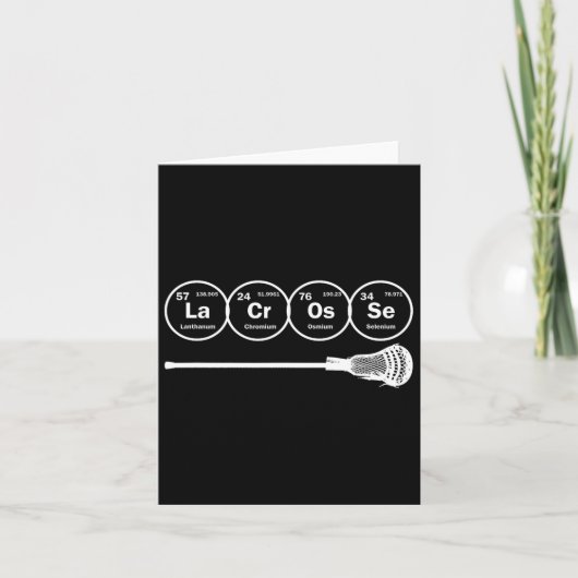 Lacrosse Periodic Table of Elements Chemistry Karte (Vorderseite)