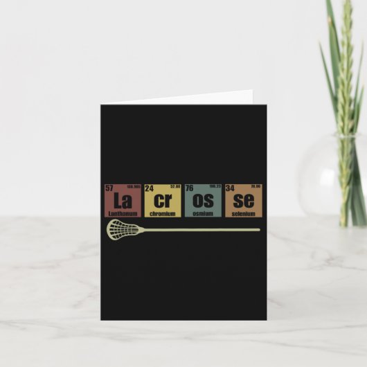 Lacrosse Periodic Table of Elements Vintag Funny Karte (Vorderseite)