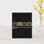 Lacrosse Periodic Table of Elements Vintag Funny Karte (Gelbe Blume)