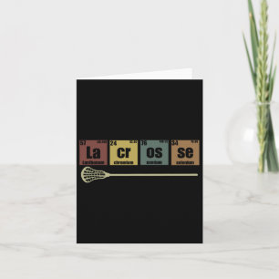 Lacrosse Periodic Table of Elements Vintag Funny Karte