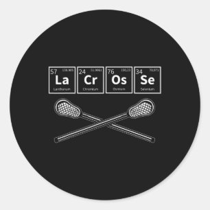 Lacrosse - Periodische Tabelle der Elemente Chemie Runder Aufkleber